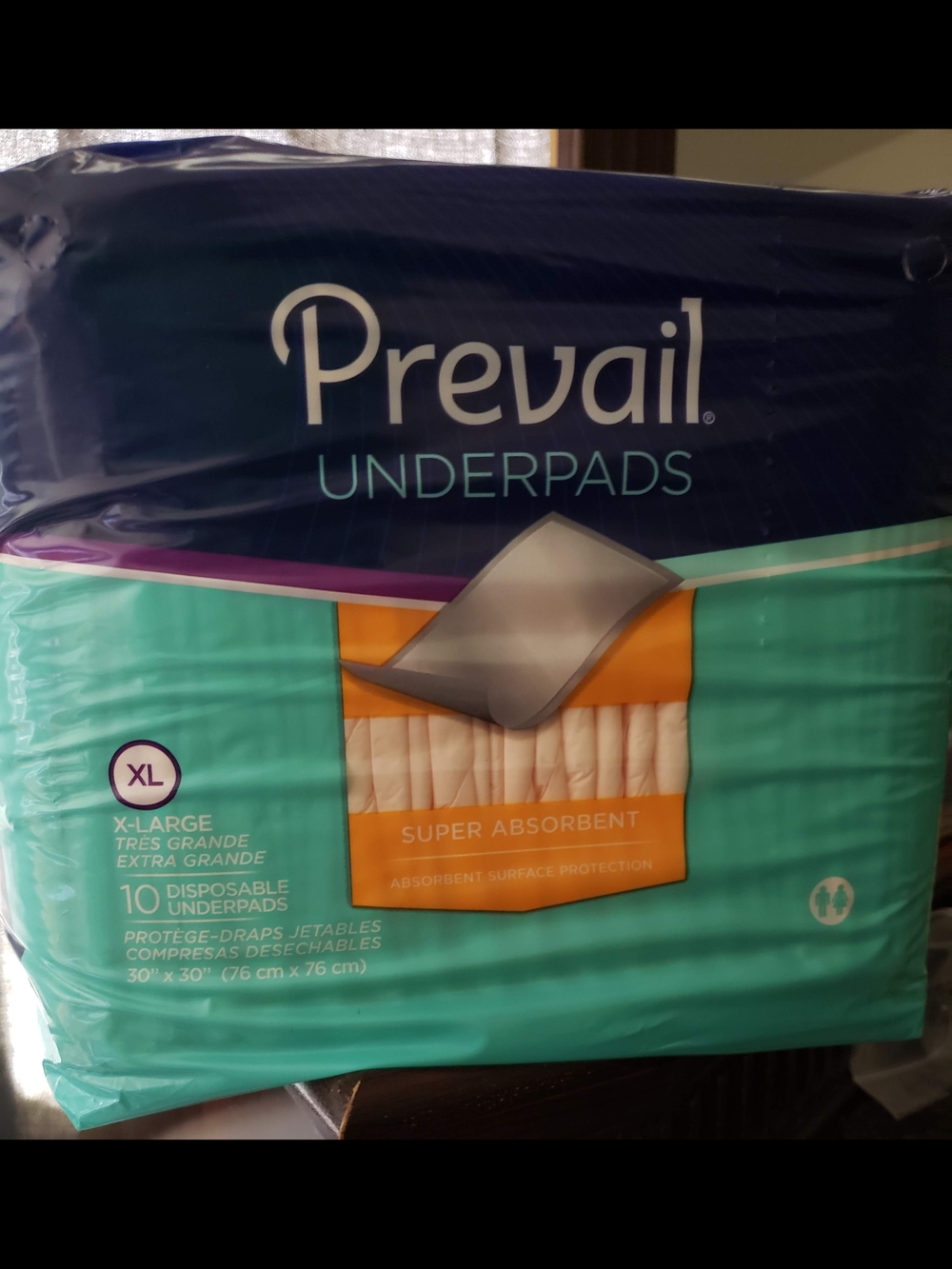 Prevail Underpads XL - Teal + Navy Packaging